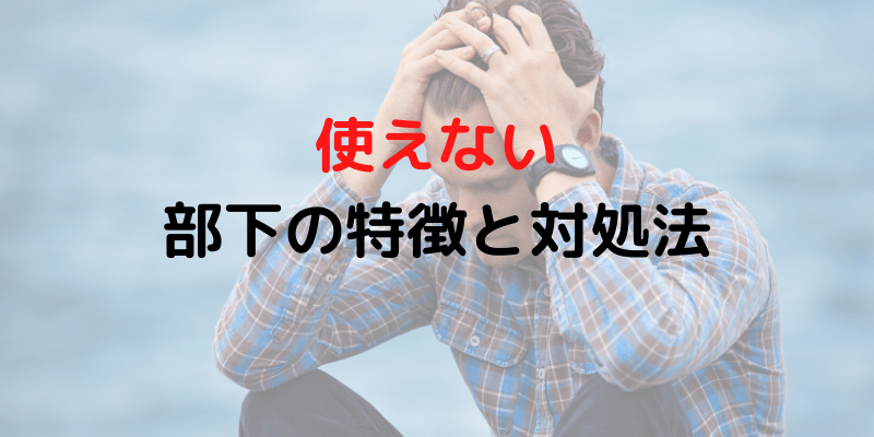 無能な部下を持ったら 使えない部下の特徴と対処法を紹介 底辺から脱出する方法